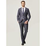 ALTINYILDIZ CLASSICS Erkek Lacivert Ekstra Slim Fit Dar Kesim Su Geçirmez Nano Takım Elbise - 6 Drop - 46