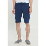 Altınyıldız Classics Erkek Lacivert Keten Comfort Fit Rahat Kesim Yan Cepli Şort