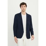 Altınyıldız Classics Erkek Lacivert Pamuklu Slim Fit Dar Kesim Armürlü Esnek Torba Cepli Blazer Ceket - 48-6N
