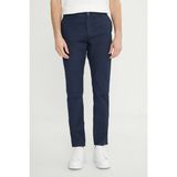 Altınyıldız Classics Erkek Lacivert Pamuklu Slim Fit Dar Kesim Armürlü Yan Cepli Esnek Casual Pantolon - 58