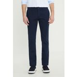 ALTINYILDIZ CLASSICS Erkek Lacivert Pamuklu Slim Fit Dar Kesim Armürlü Yan Cepli Esnek Casual Pantolon