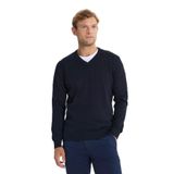 ALTINYILDIZ CLASSICS Erkek Lacivert Pamuklu Standart Fit Normal Kesim V Yaka Basic Triko Kazak
