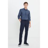 ALTINYILDIZ CLASSICS Erkek Lacivert Slim Fit Beli Bağlamalı Yan Cep Esnek Casual Pantolon