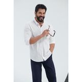 Altınyıldız Classics Erkek Lacivert Slim Fit Dar Kesim Beli Bağlamalı Yan Cep Gofre Desenli Pantolon - 46