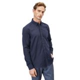 ALTINYILDIZ CLASSICS-Erkek Lacivert Slim Fit Dar Kesim Düğmeli Yaka Flanel Oduncu Gömlek