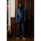 Altınyıldız Classics Erkek Lacivert Slim Fit Dar Kesim Kırlangıç Yaka Desenli Takım Elbise - 6 Drop - 44