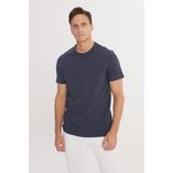 Altınyıldız Classics Erkek Lacivert Slim Fit Dar Kesim Modal Bisiklet Yaka Yumuşak Tuşeli Esnek Basic Tişört