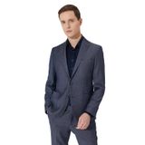 ALTINYILDIZ CLASSICS Erkek Lacivert Slim Fit Dar Kesim Mono Yaka Armürlü Lacivert Takım Elbise - 46 - 6 Drop
