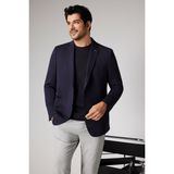 ALTINYILDIZ CLASSICS Erkek Lacivert Slim Fit Dar Kesim Mono Yaka Casual Blazer Ceket - 6 Drop - 48