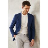 ALTINYILDIZ CLASSICS Erkek Lacivert Slim Fit Dar Kesim Mono Yaka Desenli Blazer Ceket - 46 - 6 Drop