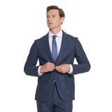 ALTINYILDIZ CLASSICS Erkek Lacivert Slim Fit Dar Kesim Mono Yaka Desenli Yünlü Takım Elbise, Lacivert, 52-6 Drop