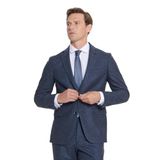 ALTINYILDIZ CLASSICS Erkek Lacivert Slim Fit Dar Kesim Mono Yaka Desenli Yünlü Takım Elbise, Lacivert, 54-6 Drop