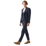 ALTINYILDIZ CLASSICS, Erkek Lacivert Slim Fit Dar Kesim Mono Yaka Düz Yelekli Klasik Takım Elbise, Lacivert, 46-6 Drop