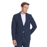 ALTINYILDIZ CLASSICS Erkek Lacivert Slim Fit Dar Kesim Mono Yaka Gofre Desenli Yünlü Takım Elbise, Lacivert, 46-6 Drop