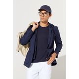 ALTINYILDIZ CLASSICS Erkek Lacivert Slim Fit Dar Kesim Mono Yaka Pamuklu Desenli Blazer Ceket - 46-6N