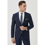 ALTINYILDIZ CLASSICS Erkek Lacivert Slim Fit Dar Kesim Mono Yaka Takım Elbise - 52 - 6 Drop