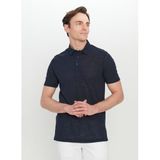 ALTINYILDIZ CLASSICS Erkek Lacivert Slim Fit Dar Kesim Polo Yaka Pamuklu Tişört - L