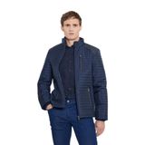 ALTINYILDIZ CLASSICS Erkek Lacivert Standart Fit Normal Kesim Dik Yaka Desenli Mont Lacivert, 4XL