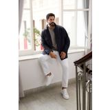 ALTINYILDIZ CLASSICS Erkek Lacivert Standart Fit Normal Kesim Gömlek Yaka %100 Pamuk Mont