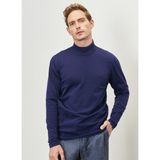 ALTINYILDIZ CLASSICS Erkek Lacivert Standart Fit Normal Kesim Yarım Balıkçı Yaka Triko Kazak - 2XL