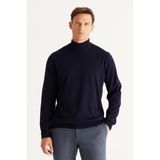 ALTINYILDIZ CLASSICS Erkek Lacivert Standart Fit Normal Kesim Yarım Balıkçı Yaka Triko Kazak - XL