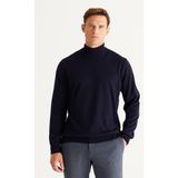 ALTINYILDIZ CLASSICS Erkek Lacivert Tüylenme Yapmayan Standart Fit Normal Kesim Yarım Balıkçı Yaka Triko Kazak - 2XL