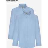 Altınyıldız Classics Erkek Mavi 2'li Pamuklu Oxford Kolay Ütülenebilir Slim Fit Dar Kesim Gömlek Paketi