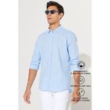 Altınyıldız Classics Erkek Mavi Kolay Ütülenebilen %100 Pamuk Nefes Alabilen Terletmez Slim Fit Gömlek - 2XL