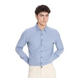 ALTINYILDIZ CLASSICS Erkek Mavi Slim Fit Dar Kesim Klasik Yaka Flanel Gömlek