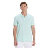 ALTINYILDIZ CLASSICS Erkek Mint Slim Fit Dar Kesim Polo Yaka%100 Pamuk Kısa Kollu Tişört, Mınt, S