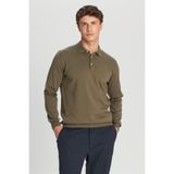 Altınyıldız Classics Erkek Pamuklu Standart Fit Polo Yaka Triko Kazak Haki L