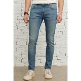 Altınyıldız Classics Erkek Petrol Mavisi Ekstra Slim Fit Dar Kesim Pamuklu Esnek Rıss Jean Kot Denim Pantolon - 31