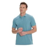 ALTINYILDIZ CLASSICS Erkek Petrol Slim Fit Dar Kesim Polo Yaka%100 Pamuk Kısa Kollu Tişört, Petrol, L