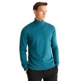 ALTINYILDIZ CLASSICS Erkek Petrol Standart Fit Tüylenme Yapmayan Tam Balıkçı Yaka Triko Kazak,3XL