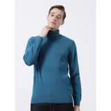 ALTINYILDIZ CLASSICS Erkek Petrol Tüylenme Yapmayan Anti Pilling Özellikli Standart Fit Tam Balıkçı Yaka Triko Kazak - XL