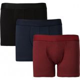 Altınyıldız Classics Erkek Premium Pamuklu Bordo-lacivert 3lü Esnek Boxer Paketi (Damat Bohçası) Çeyiz Seti - Bordo - Turkuaz - 2XL