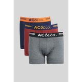Altınyıldız Classics Erkek Premium Pamuklu Lacivert-bordo-antrasit 3'lü Esnek Boxer Paketi (Damat Bohçası) Çeyiz Seti - 2XL - Lacivert - Antrasit