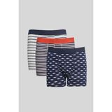 Altınyıldız Classics Erkek Premium Pamuklu Lacivert-gri 3'lü Esnek Boxer Paketi (Damat Bohçası) Çeyiz Seti - Lacivert - Gri - XL