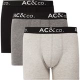 Altınyıldız Classics Erkek Premium Pamuklu Siyah-antrasit Esnek 3'lü Boxer Paketi (Damat Bohçası) Çeyiz Seti - Siyah - Antrasit - XL