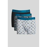 Altınyıldız Classics Erkek Premium Pamuklu Sıyah-Yesıl 3'lü Esnek Boxer Paketi (Damat Bohçası) Çeyiz Seti - Siyah - Yeşil - XL