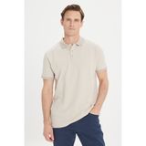 Altınyıldız Classics Erkek Safari %100 Pamuk Kıvrılmaz Pike Polo Yaka Slim Fit Dar Kesim Tişört - XL - Bej