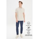 Altınyıldız Classics Erkek Safari %100 Pamuk Kıvrılmaz Pike Polo Yaka Slim Fit Dar Kesim Tişört - XXL - Bej