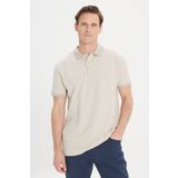 ALTINYILDIZ CLASSICS Erkek Safari %100 Pamuk Kıvrılmaz Pike Polo Yaka Slim Fit Dar Kesim Tişört