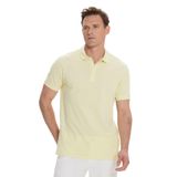 ALTINYILDIZ CLASSICS Erkek Sarı Slim Fit Dar Kesim Polo Yaka%100 Pamuk Kısa Kollu Tişört, Sarı, S