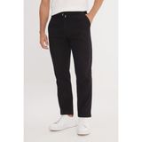 Altınyıldız Classics Erkek Siyah %100 Pamuk Slim Fit Dar Kesim Beli Bağlamalı Yan Cepli Pantolon - 29