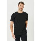 ALTINYILDIZ CLASSICS Erkek Siyah 360 Derece Her Yöne Esneyen Slim Fit Dar Kesim Bisiklet Yaka Tişört - XXL
