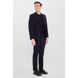 ALTINYILDIZ CLASSICS Erkek Siyah 360 Her Yöne Esneyen Slim Fit Mono Yaka Beli Bağlamalı Takım Elbise