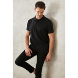 Altınyıldız Classics Erkek Siyah-Açık Siyah-Gri 3'lü Çekmeyen Pamuklu Slim Fit Dar Kesim Kıvrılmaz Polo Yaka Tişört - Siyah - Gri