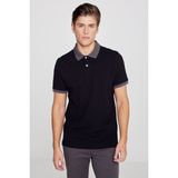 Altınyıldız Classics Erkek Siyah-Antrasit %100 Pamuk Slim Fit Dar Kesim Polo Yaka Tişört - Siyah - Antrasit