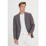 ALTINYILDIZ CLASSICS Erkek Siyah-Bordo Slim Fit Dar Kesim Mono Yaka Desenli Blazer Ceket, Siyah-Bordo, 46-6 Drop
